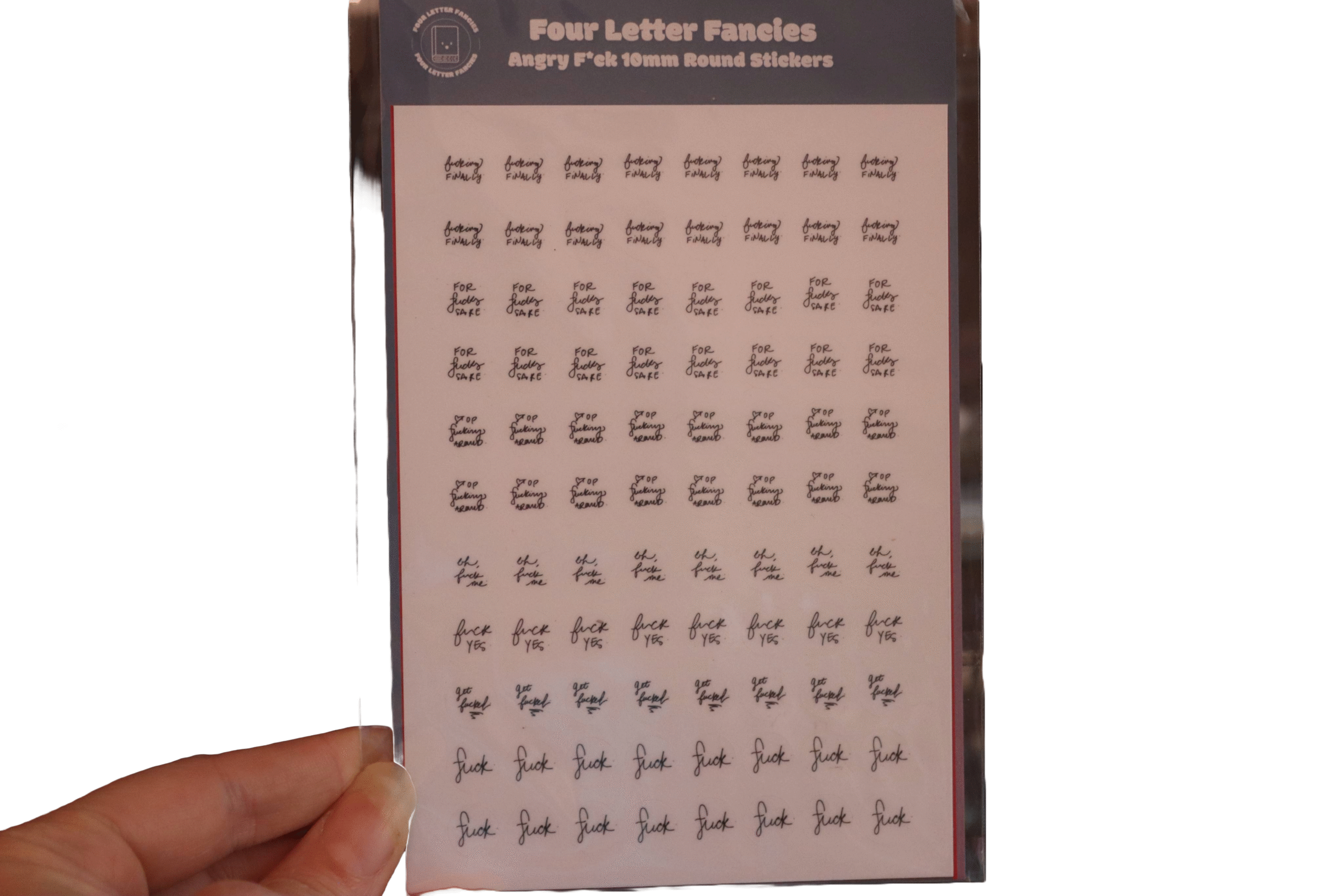 Sticker Sheet - Angry Transparent Sticker Sheets - Image 2