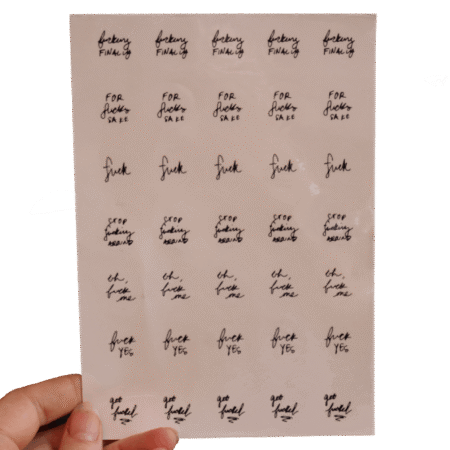 Sticker Sheet - Angry Transparent Sticker Sheets - Image 5