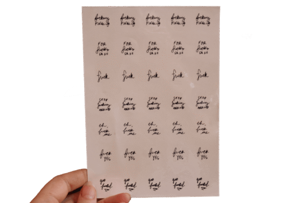 Sticker Sheet - Angry Transparent Sticker Sheets - Image 5