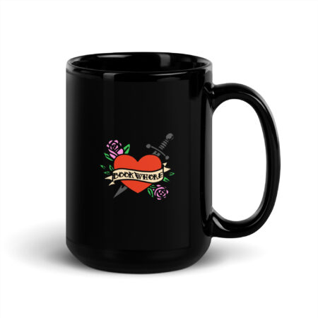 Black, bookish, smutty reader mug