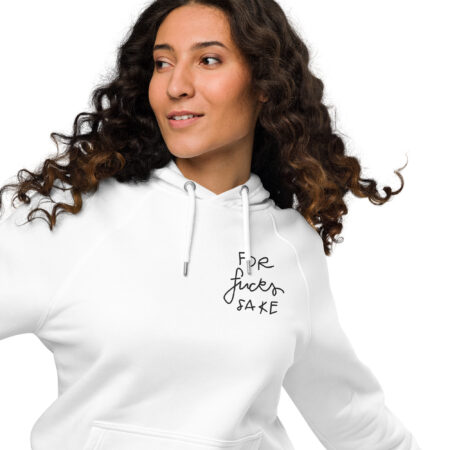 For Fck's Sake - Unisex Eco Raglan Hoodie - Image 2