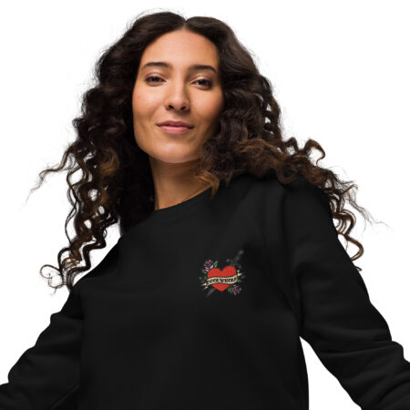 Bookwhore - Unisex organic raglan sweatshirt - Image 2