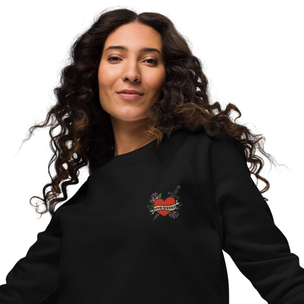 Bookwhore - Unisex organic raglan sweatshirt - Image 2