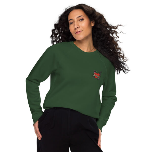 Bookwhore - Unisex organic raglan sweatshirt - Image 5