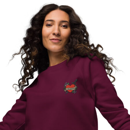 Bookwhore - Unisex organic raglan sweatshirt - Image 4